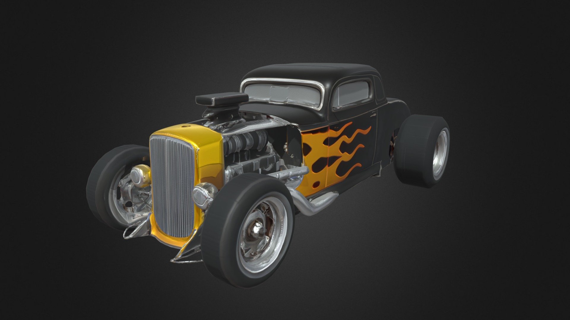 Classic Hot Rod Car - 3D model by Korvana Studio (@korvanastudio ...