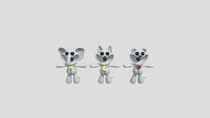 Smiling Critters Clean! 3D Model