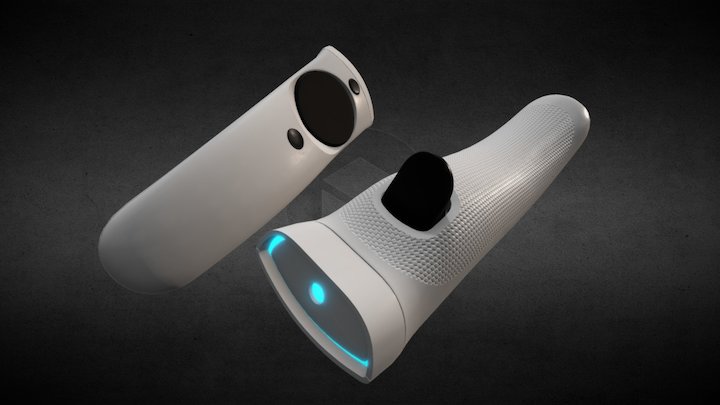 White Vive controller 3D Model