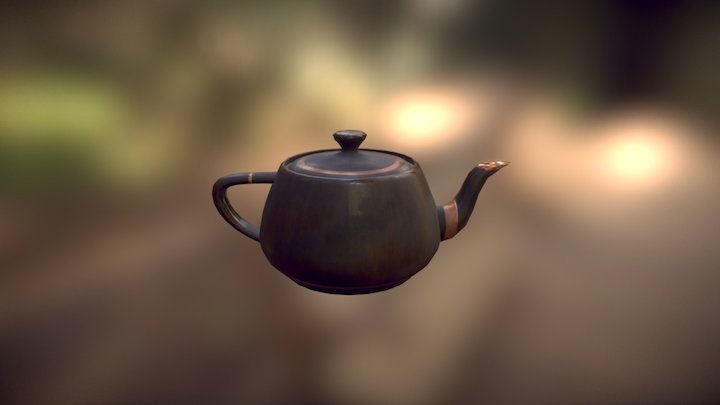 Wooden Teapot 3D Model