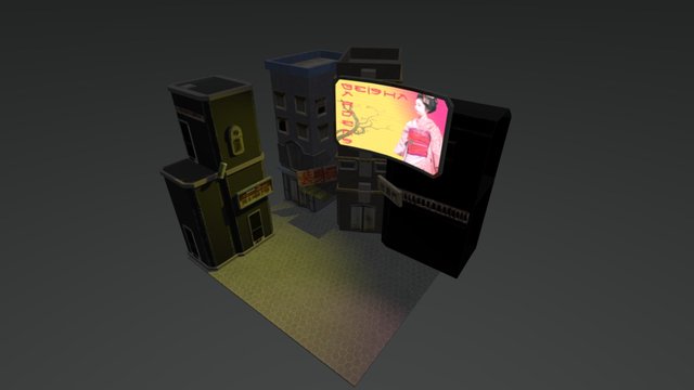 Cyberpunkscene 3D Model