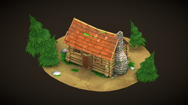 Old Cabin in the Woods 3D Model