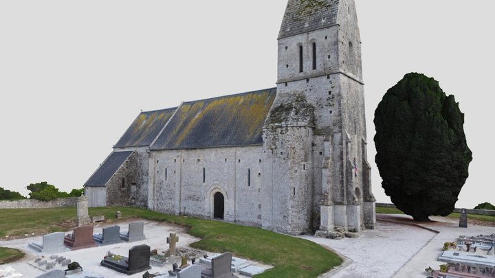 [terrain] Eglise Saint-Clément - Osmanville 3D Model