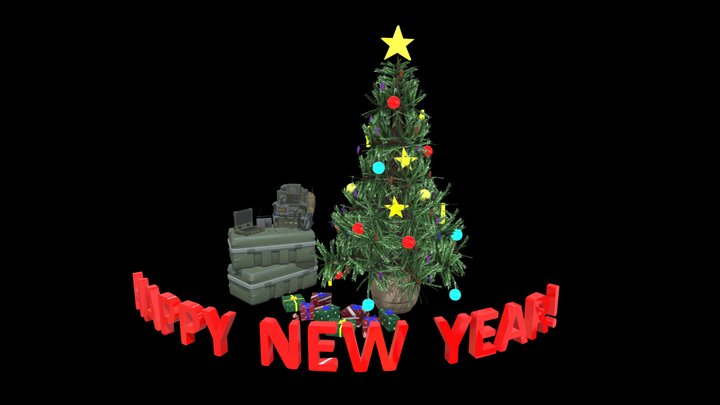 Christmas Tree With Gifts – Modello 3D gratuito STL