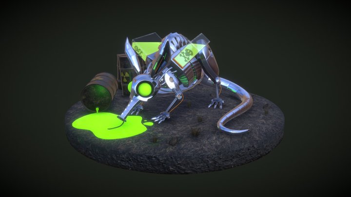 Toxic Waste Robot Aardvark 3D Model