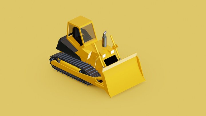 3D Bulldozer 3D Model