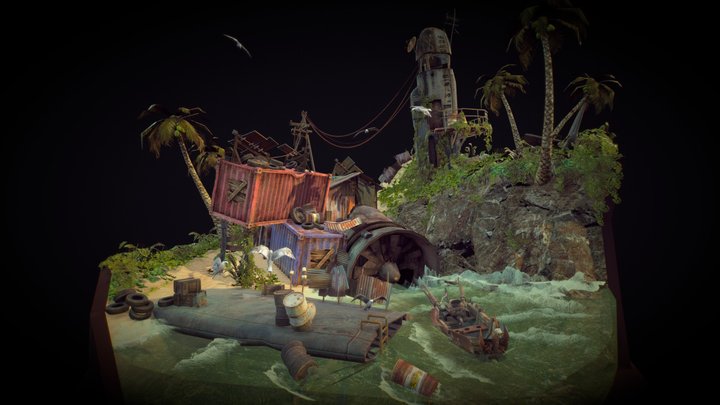 DAE Diorama Rustborn 3D Model