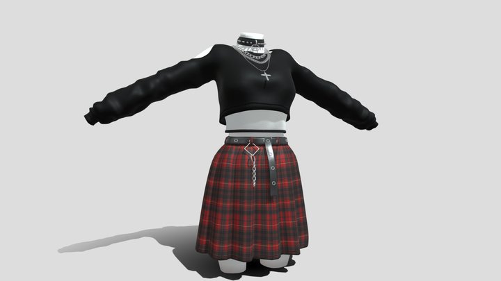 Punk-girl Dress 3D Model