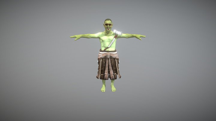 Sitting Laughing 3D Model