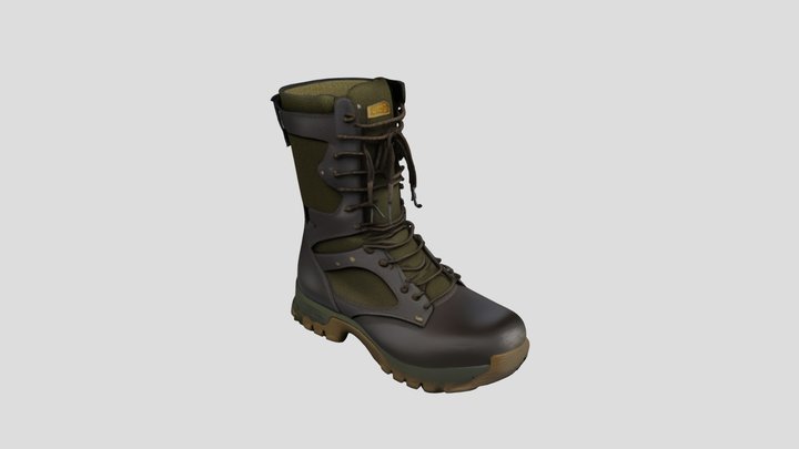 military combat boot 3D Model