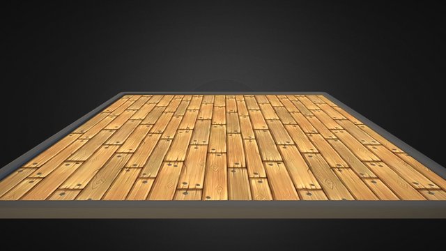 Traditional handpainted wood plank texture 3D Model