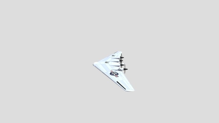 XB 35 Experimental Bomber 3D Model