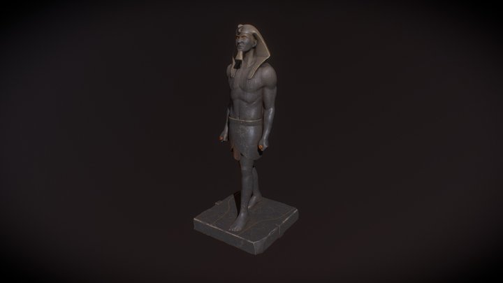 Glass Cat Studio Egyptian Man Statue 3D Model