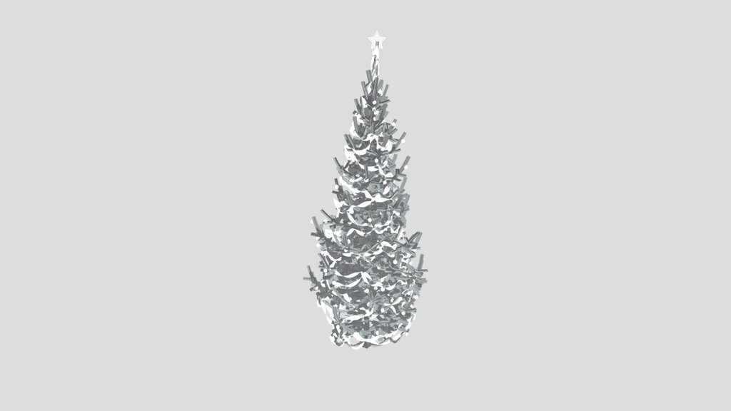 Christmas Tree White Med