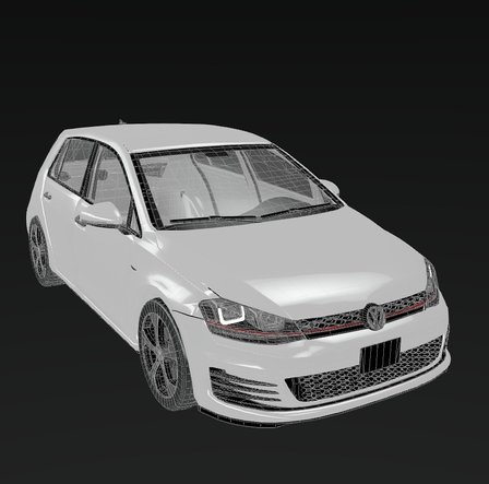 Volkswagen Golf Mk.VII GTI 3D Model