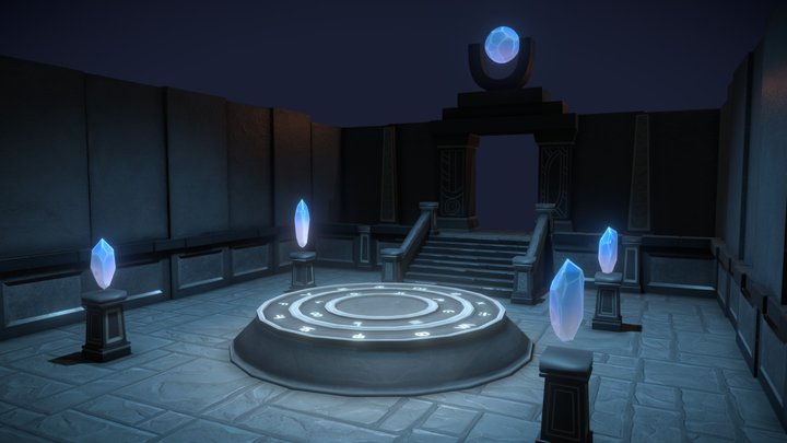 Moon Temple 3D Model