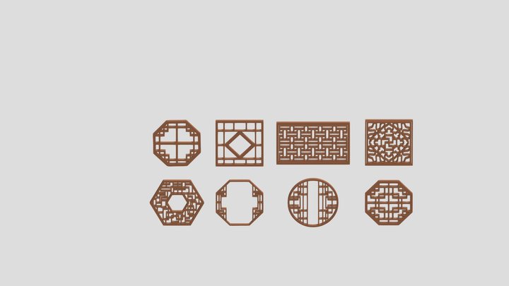 Chinese Windows_b 3D Model