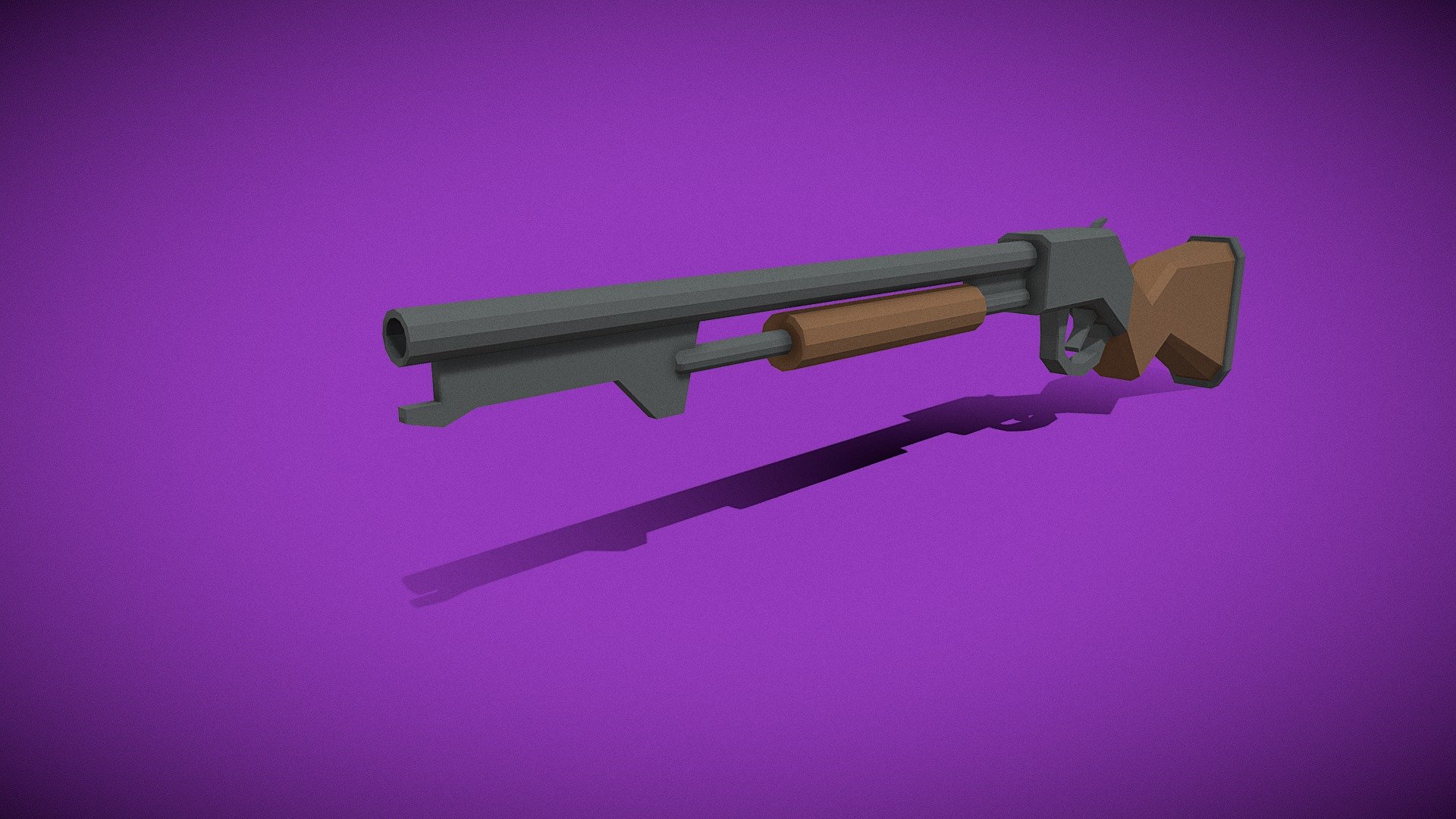 Low Poly Shotgun - game ready - Download Free 3D model by cerfer ...