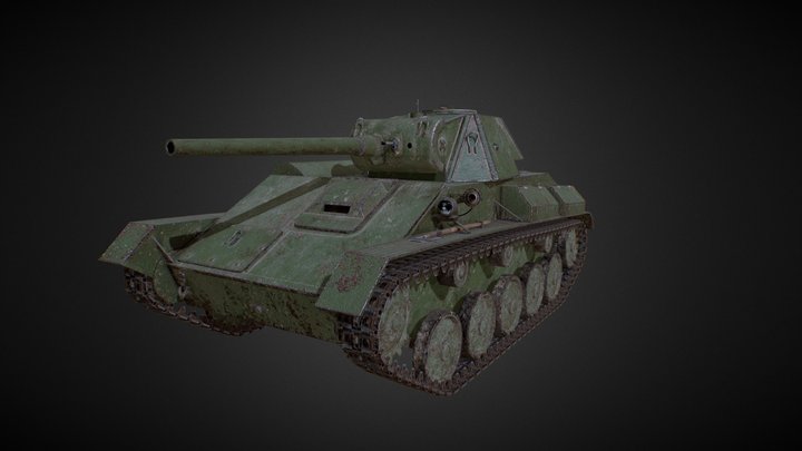 T-70 LowPoly GameReady Tank 3D Model
