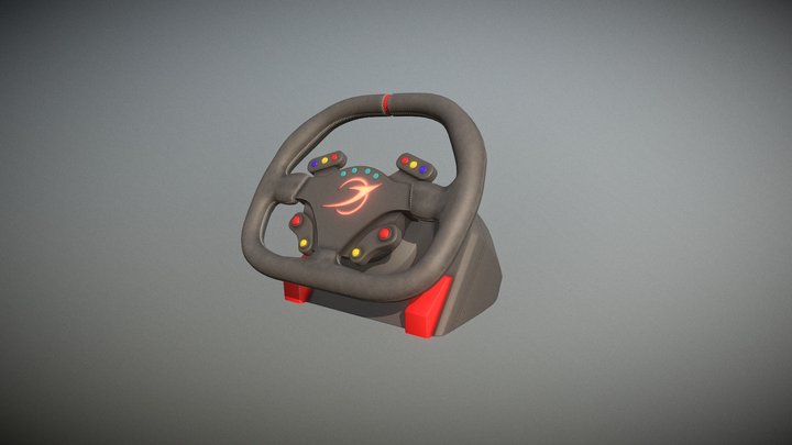 Racing Steering Wheel - Game-Ready 3D Model – Free 3D Model STL