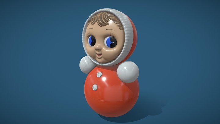 Soviet tumbler toy 3D Model