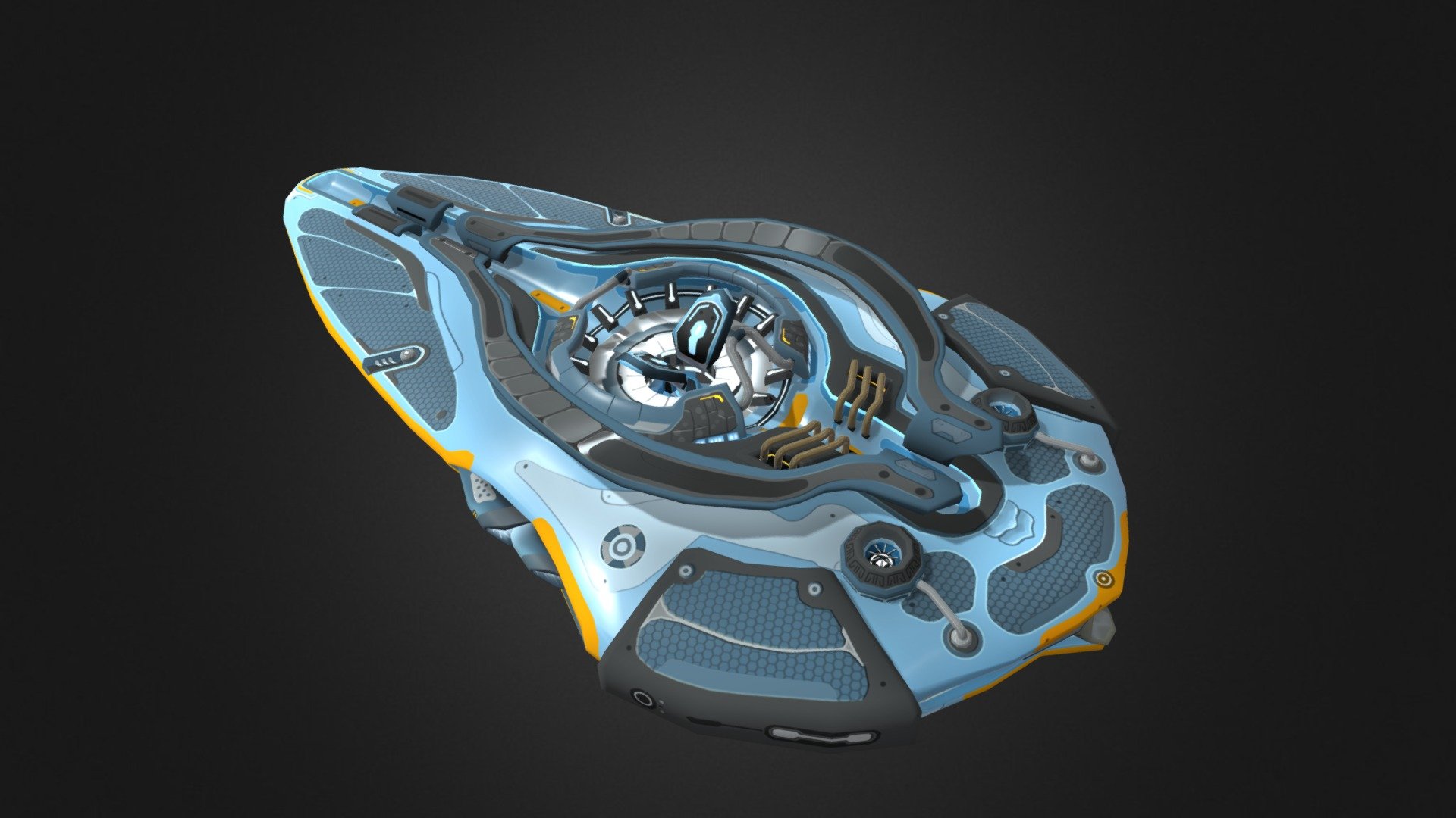 Sci-fi Luminaris Spaceship - Download Free 3D model by Aditya Graphical ...