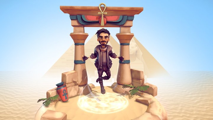 Stylized adventure character _ Ancient egypt 3D Model