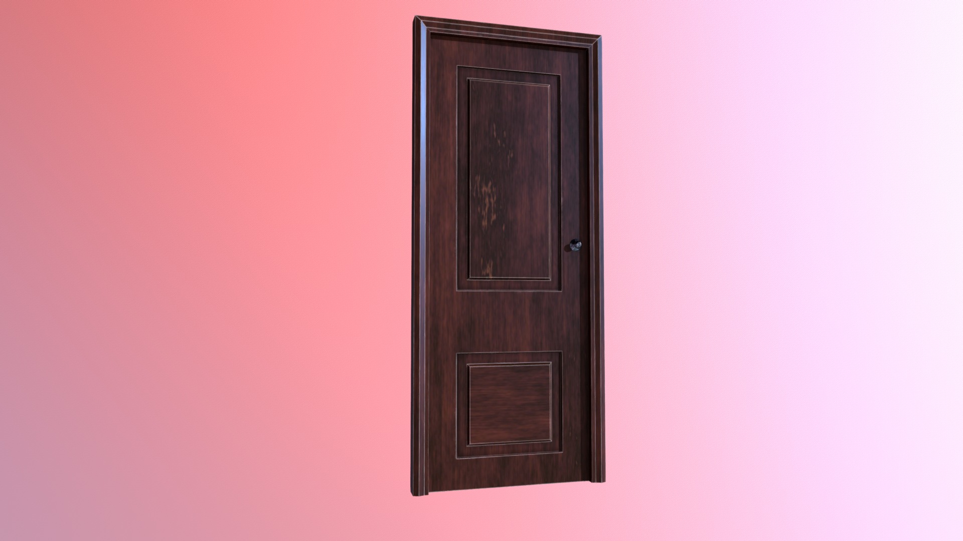 3D model Door Wood - This is a 3D model of the Door Wood. The 3D model is about a wooden door with a window.