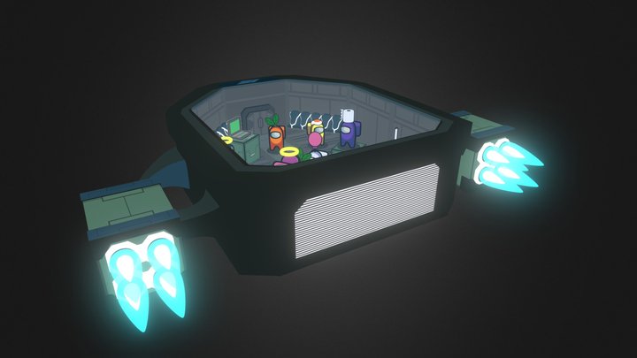 Among Us' Main Lounge 3D Diorama 3D Model