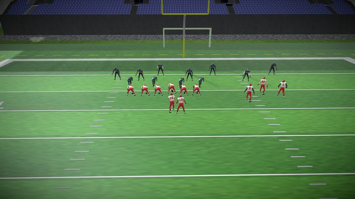 Kansas City Chiefs Super Bowl Touchdown 3D Model