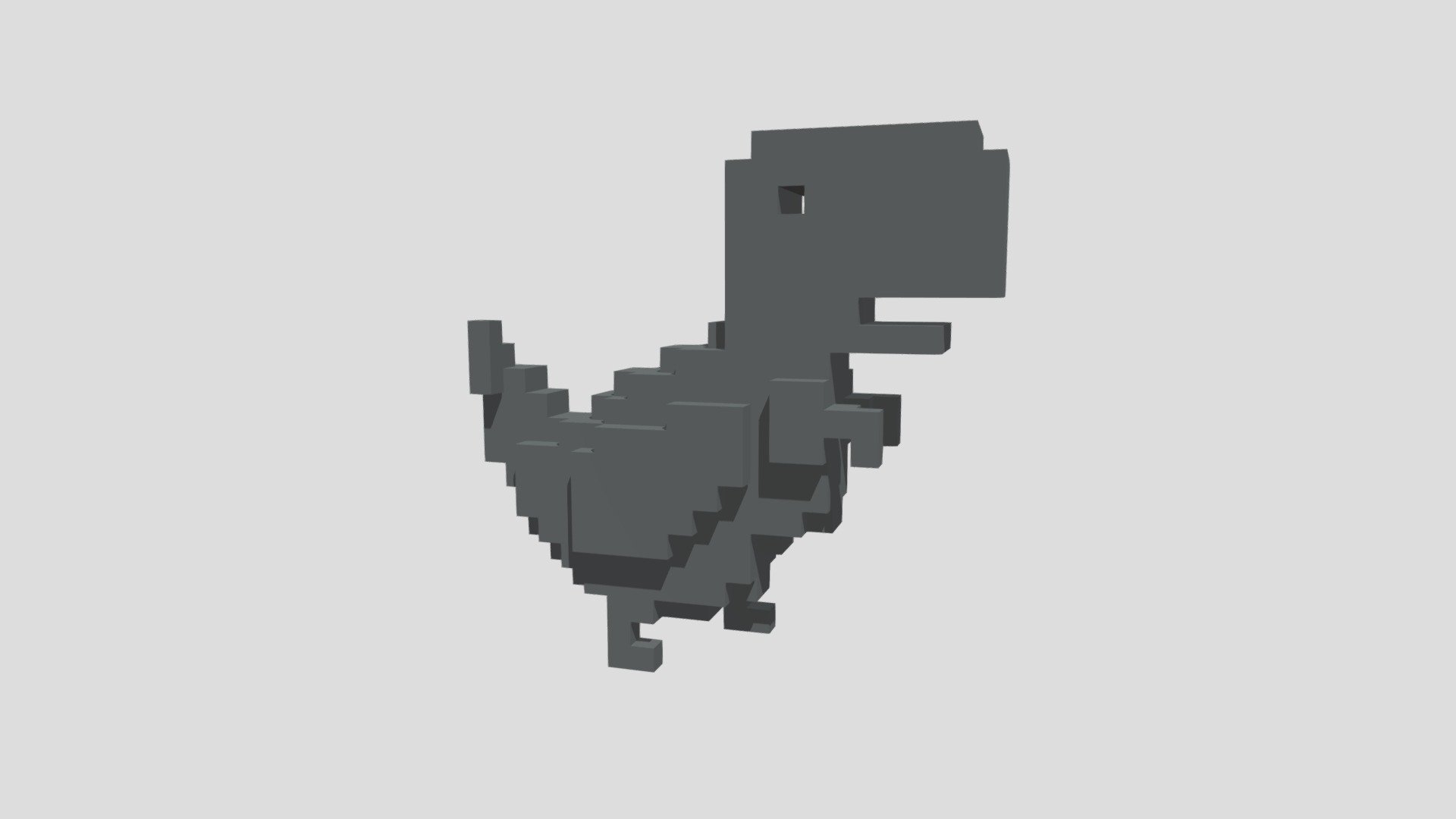The google chrome no internet-dinosaur 3d model. Free download.