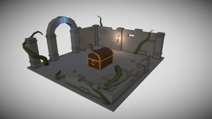 Treasure Room Diorama 3D Model