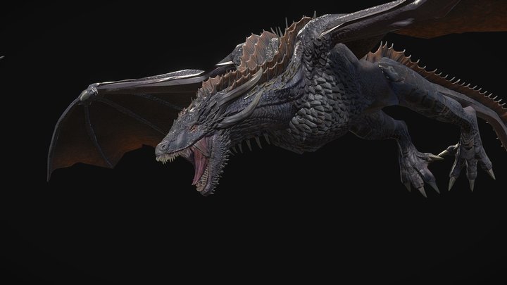 Drogon Game of Thrones 3D Model