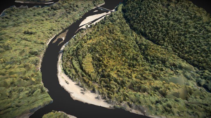 Wetland, forest, shoal and river – Modello 3D gratuito STL