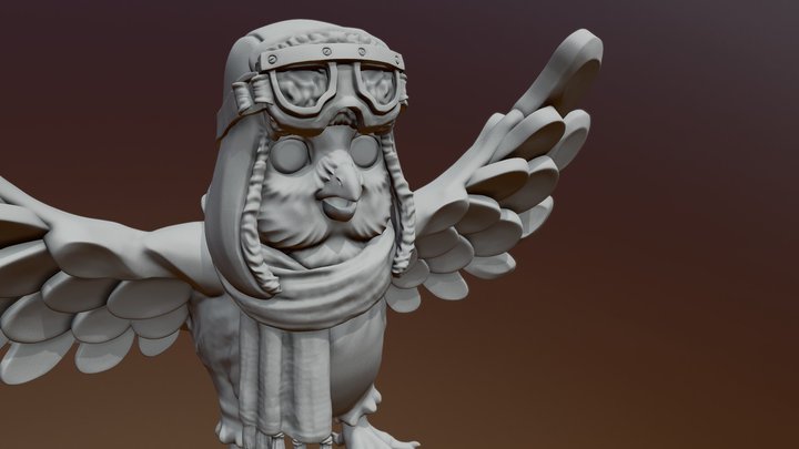 An owl named Earl [HiPo] 3D Model