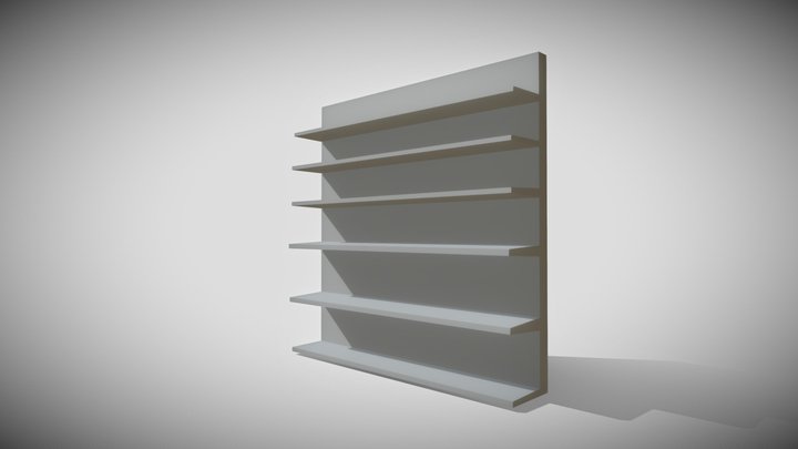 Supermarket shelving 3D Model