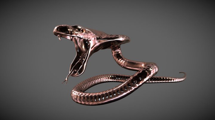 Free metal Snake 3D Model