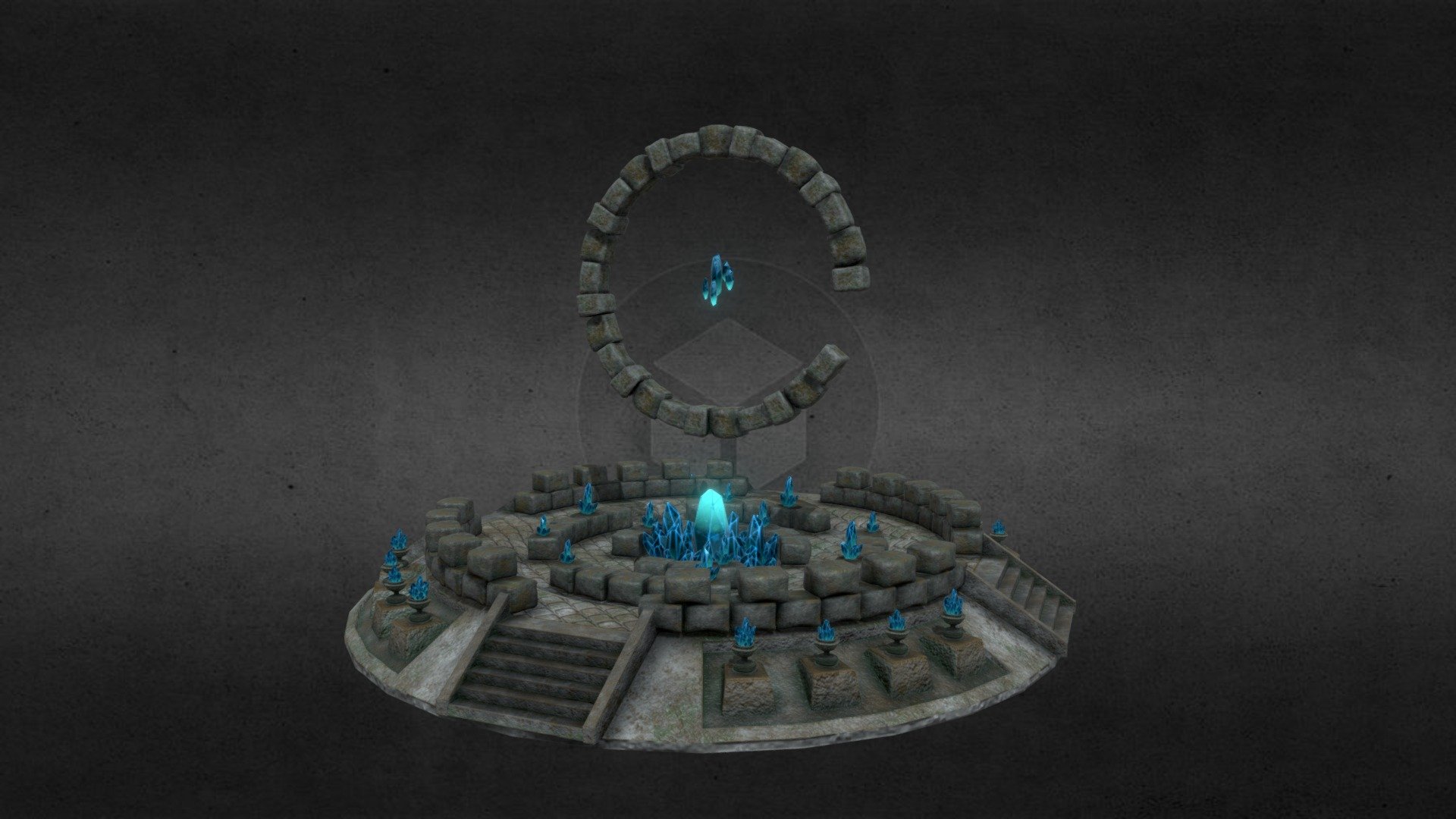 Crystals Portal Buy Royalty Free 3D model by LucasPresoto [fb71d02