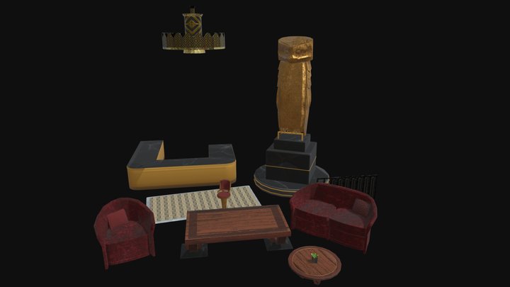Art Deco Props 3D Model