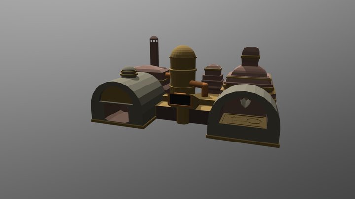 Steam Powered Furnace 3D Model