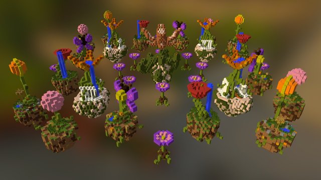 SkyWars Map: Garden By: Eyenrique 3D Model