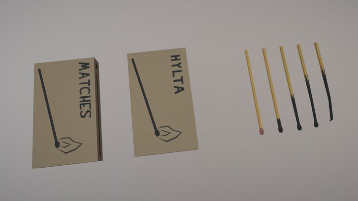 Low-Poly matches – Modello 3D gratuito STL
