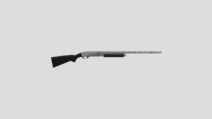 Low Poly Remington 870 Shotgun 3D Model