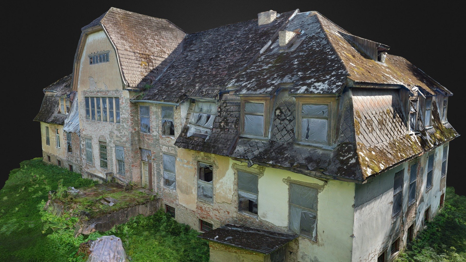 Old Abandoned Countryside School - Buy Royalty Free 3D model by ...