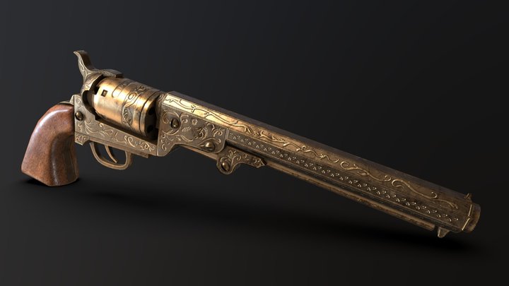 Fancy Revolver 3D Model