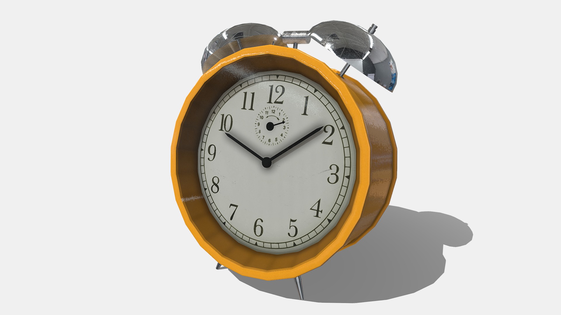 3D model Alarm Clock - This is a 3D model of the Alarm Clock. The 3D model is about a clock with a bell.