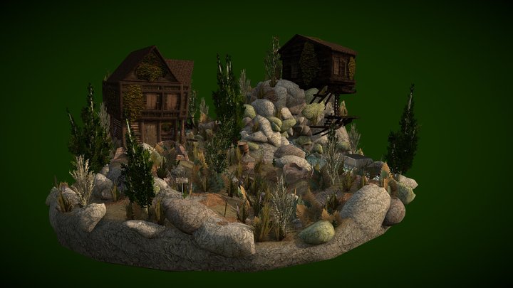 DAE Diorama - Forest Loner 3D Model