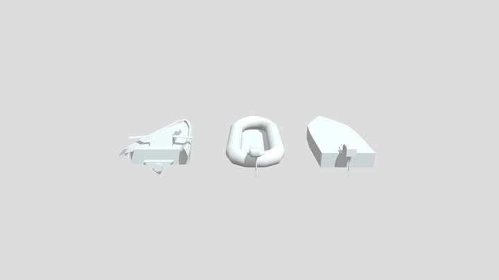 силуэты-лодка 3D Model