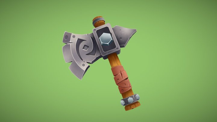 Hand painted axe 3D Model