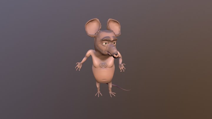 3D Humanoid Rat Character Model 3D Model